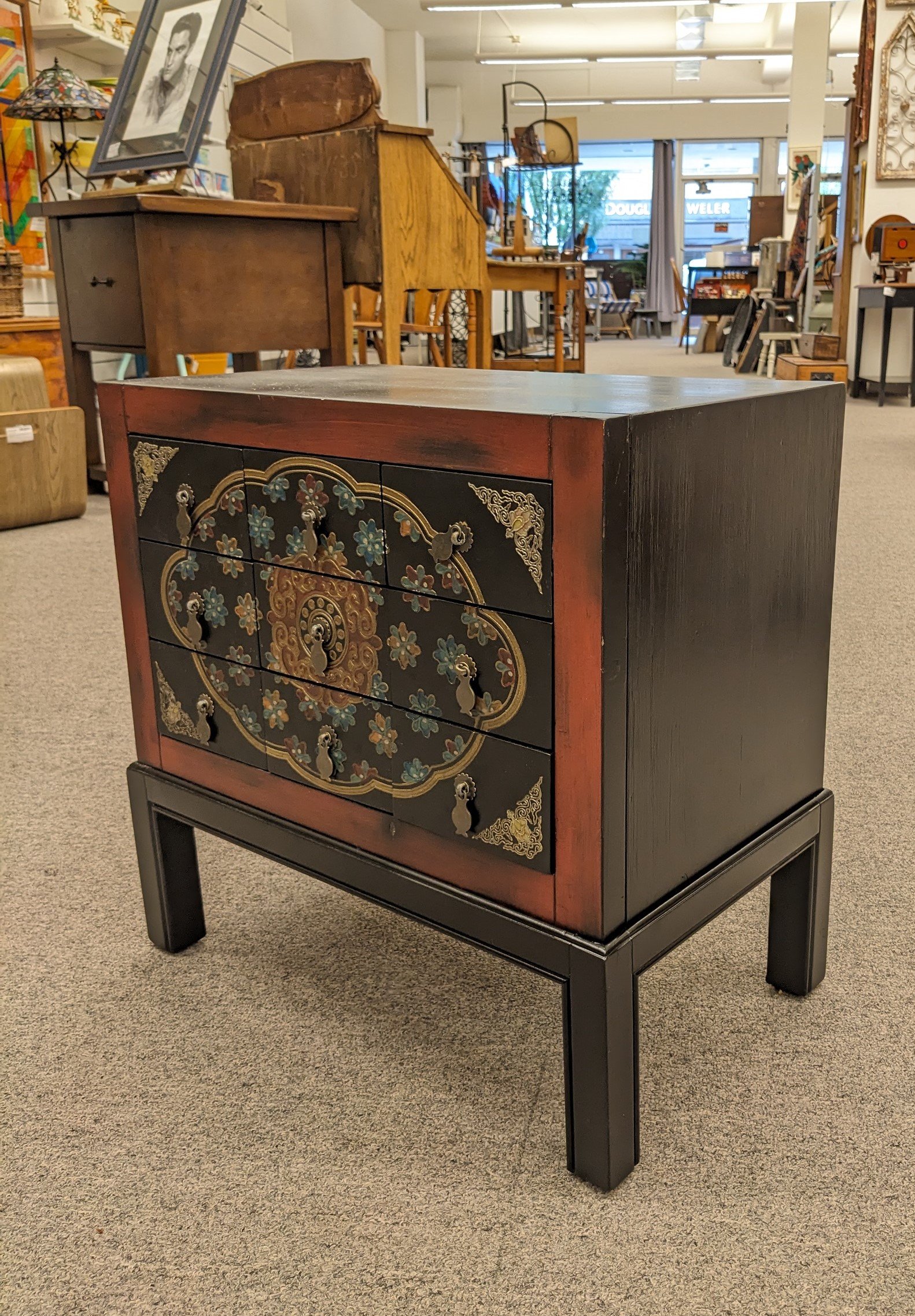 Handpainted Accent Cabinet