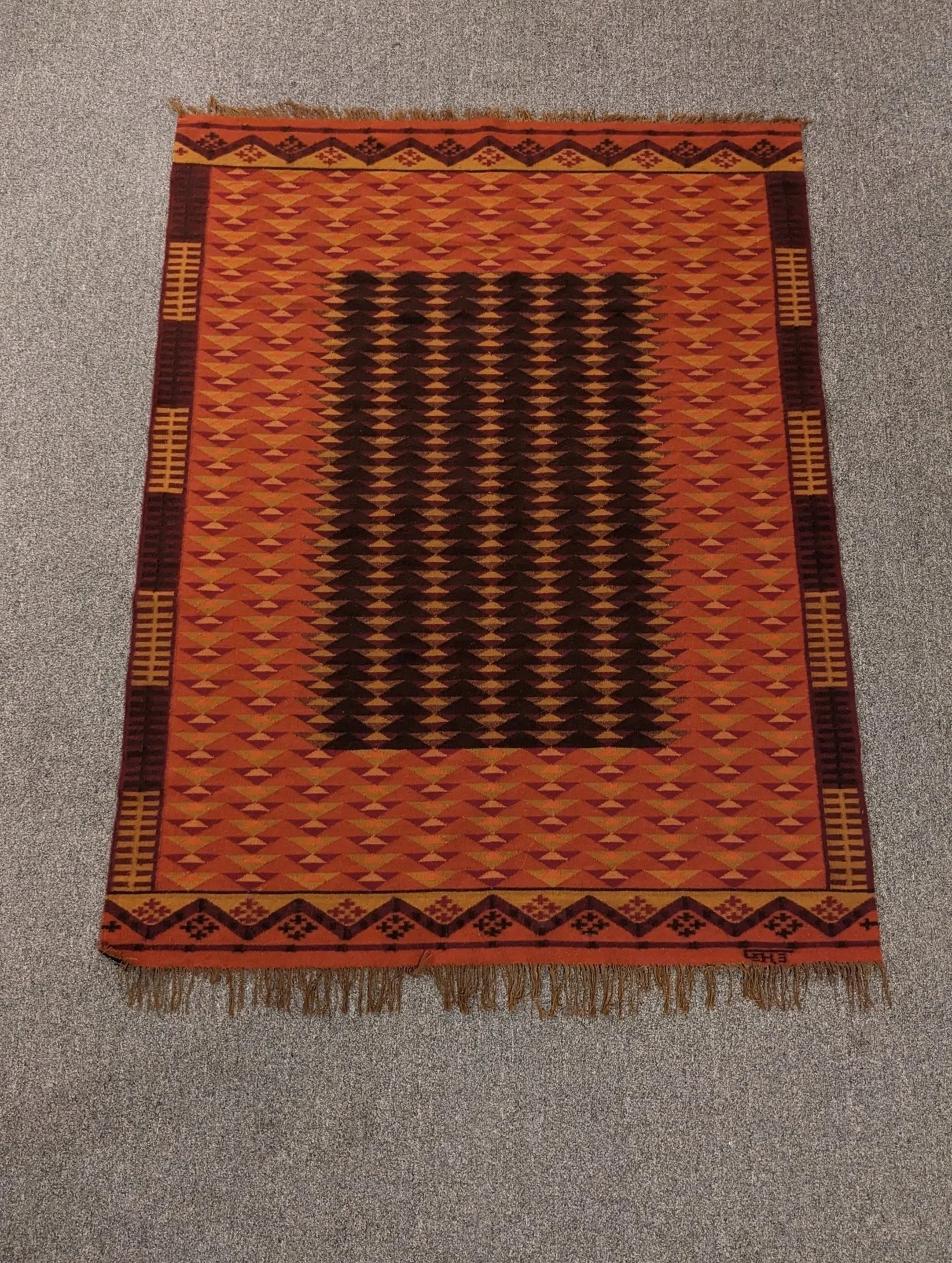 Peruvian Alpaca Wool Flatweave Rug