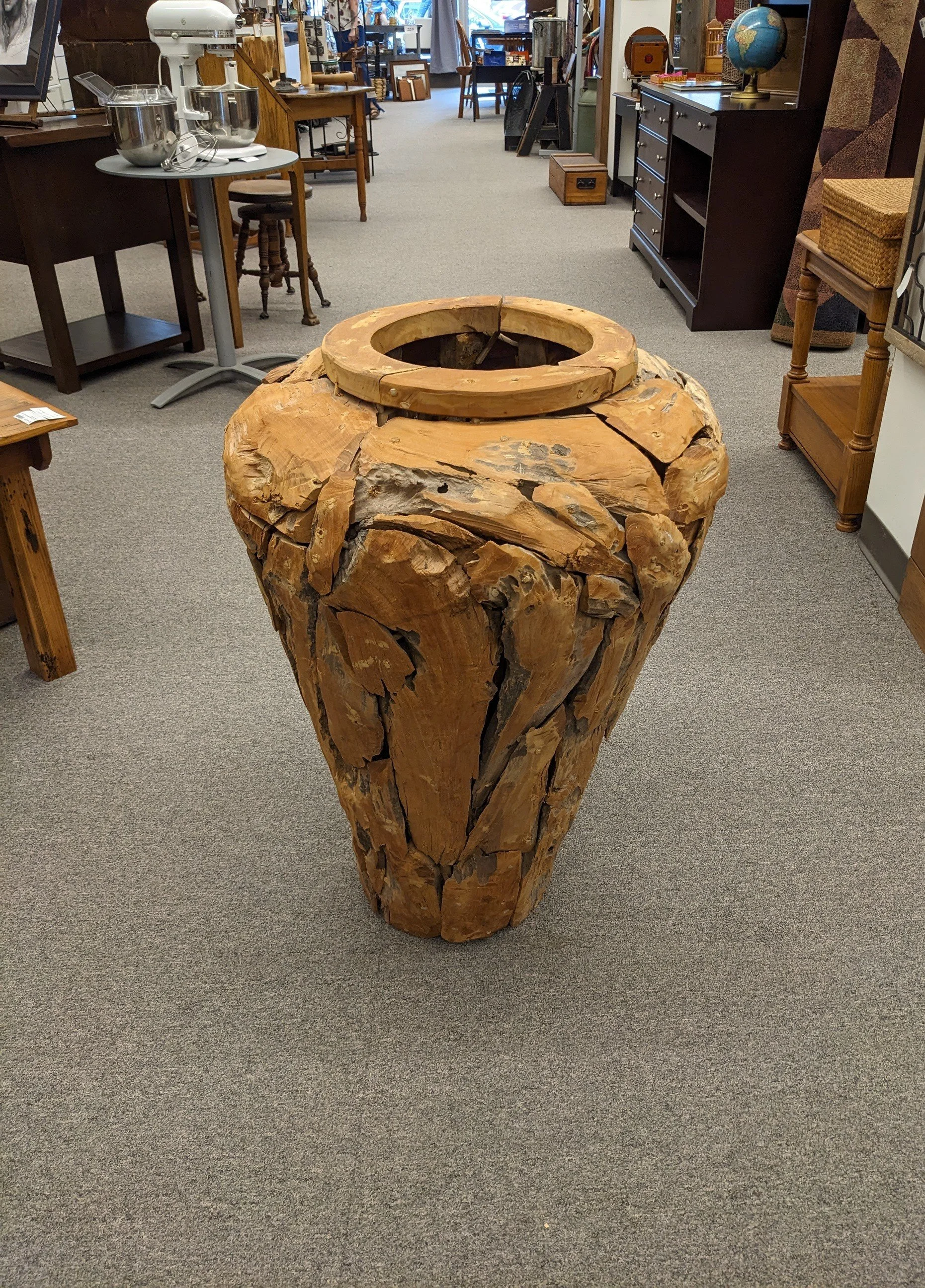 Reclaimed Teak Root Floor Vase