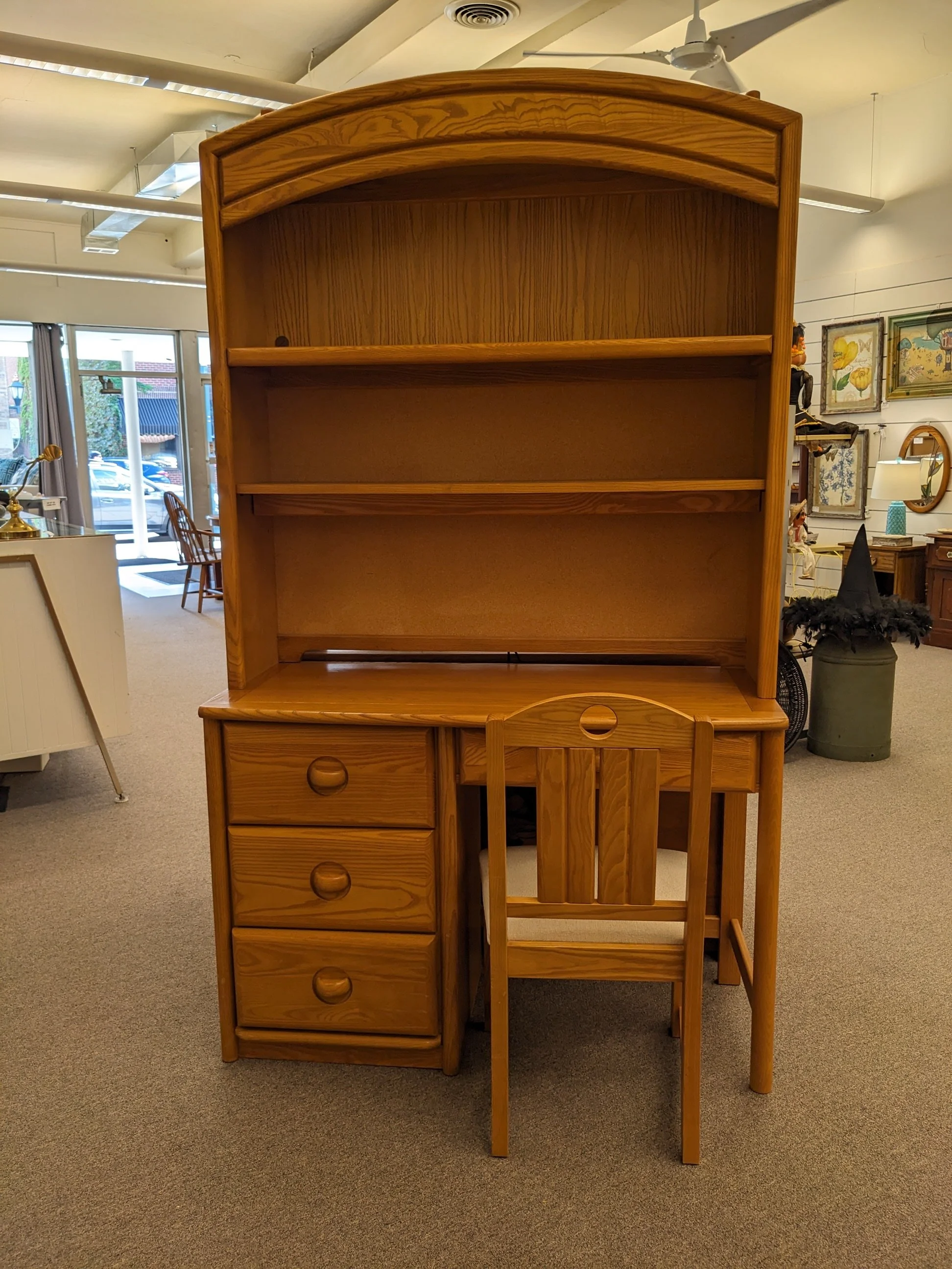 3 Pc. Stanley Wood Desk/Hutch/Chair