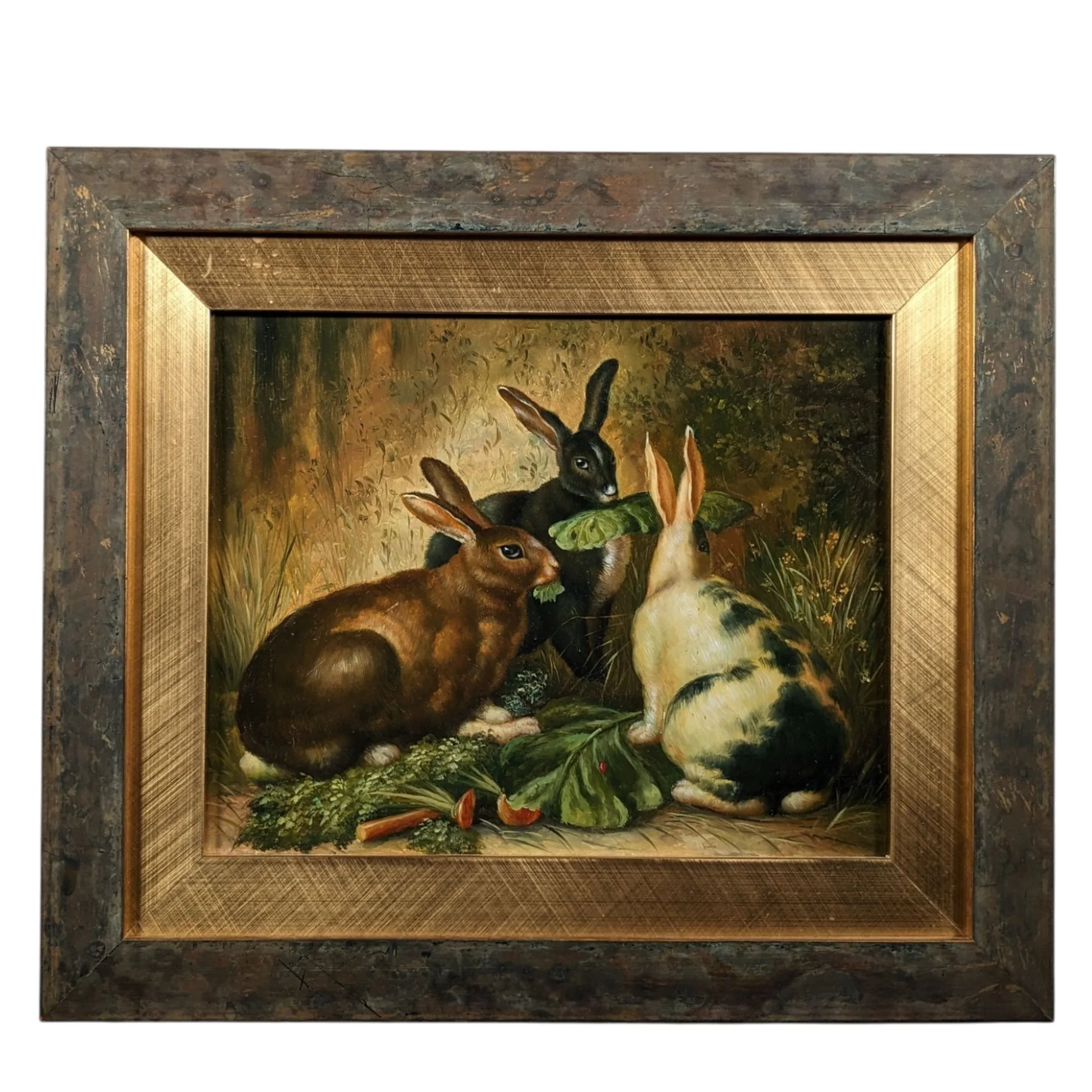 Three Rabbits Oil Painting