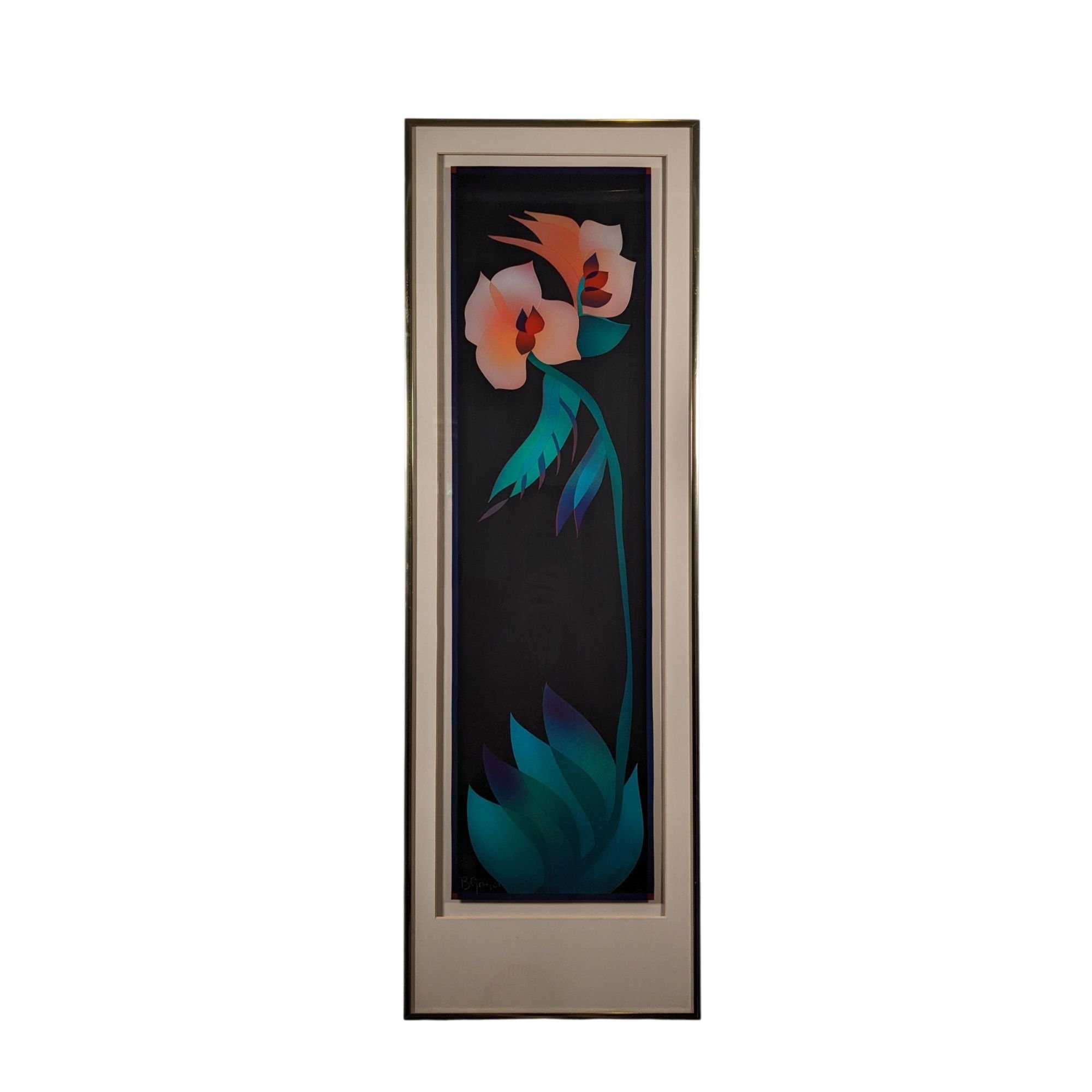 B. Gregor Signed Reverse Glass Paintin
