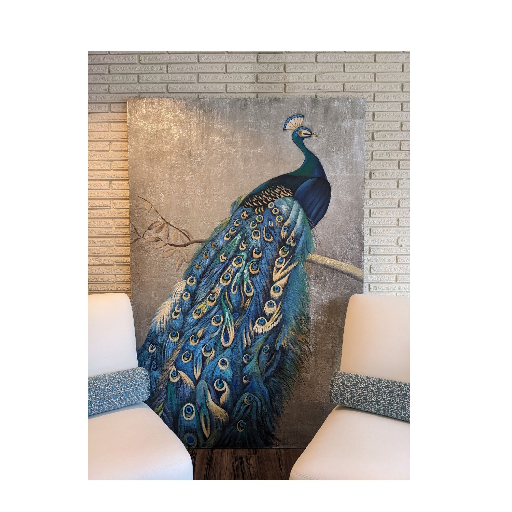 Uttermost "Proud Papa" Peacock Canvas