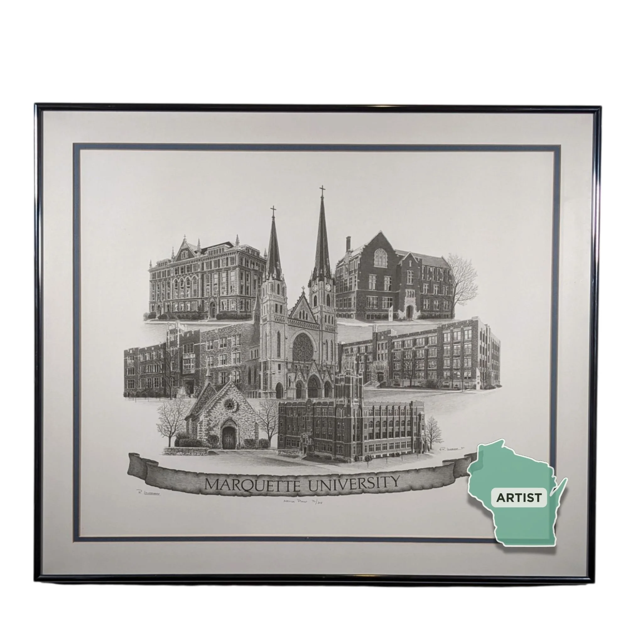 R. Lauersdorf Marquette University Pencil Drawing