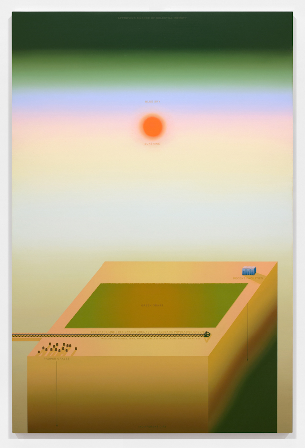    Promised Land Template (III)   2014. Oil and Acrylic on Canvas, 72" X 48" (183 X 122CM) 