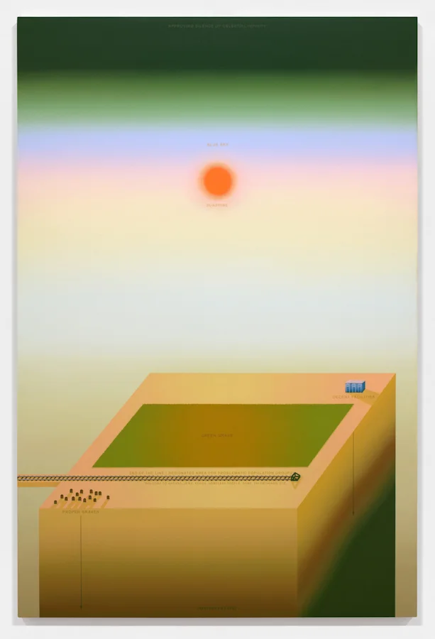 Promised Land Template (III) 2014. Oil and Acrylic on Canvas, 72" X 48" (183 X 122CM)