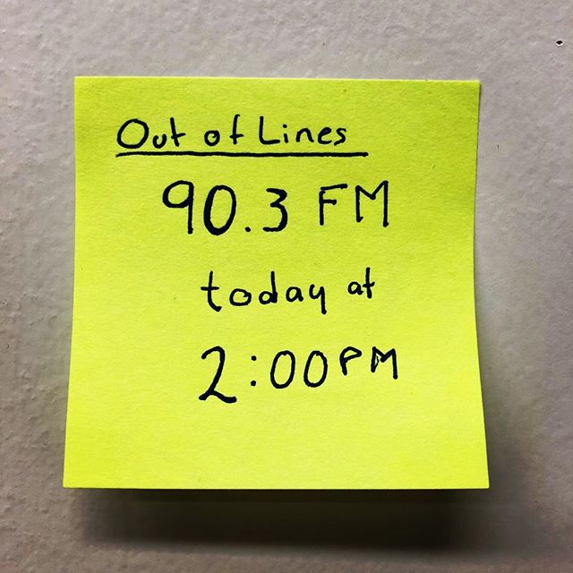 Iβll be a guest at Out of Lines hosted by Katerina Pansera tune in to listen π π€ π’