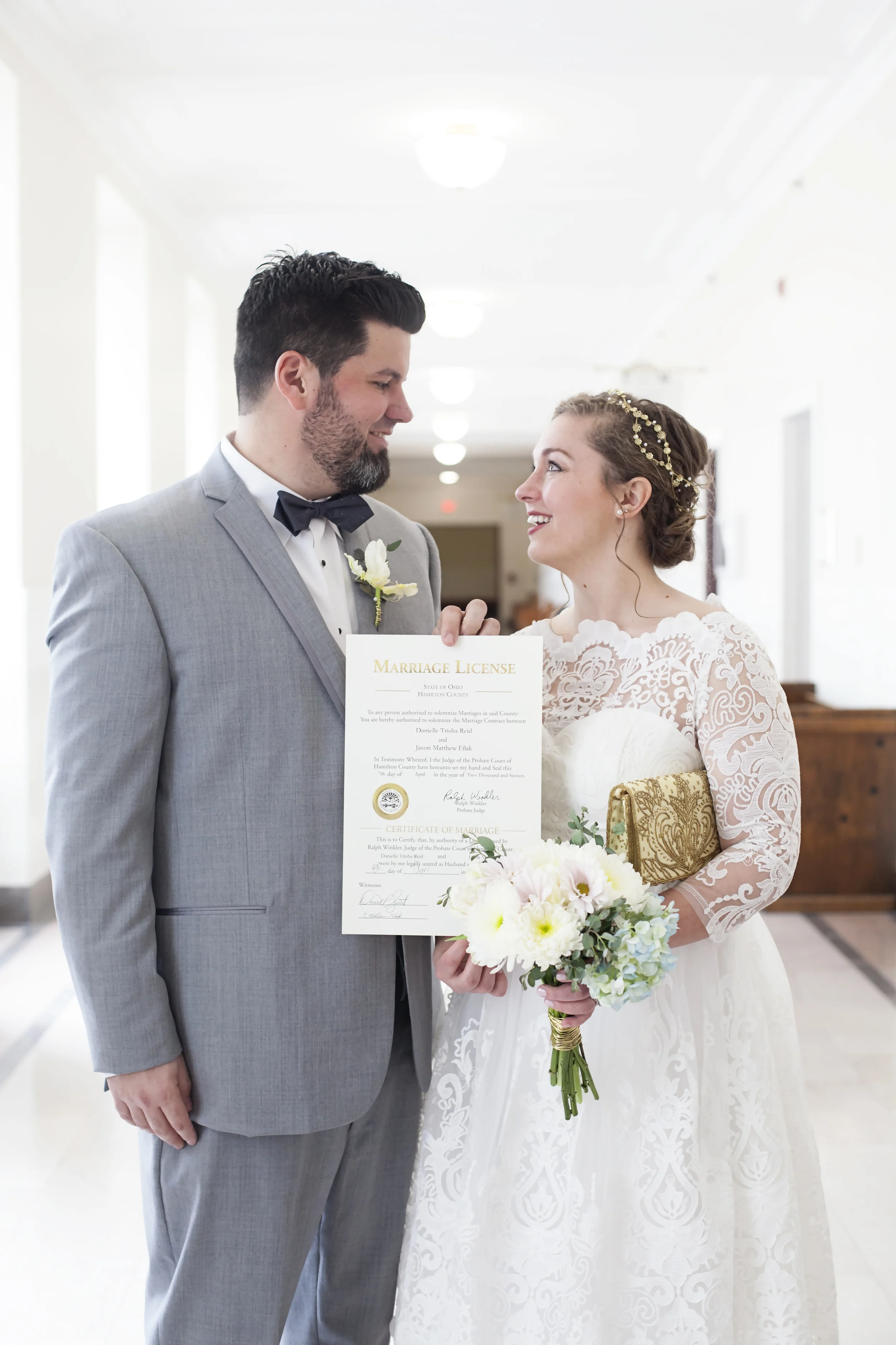Justice of the Peace Wedding Photography in Downtown Cincinnati