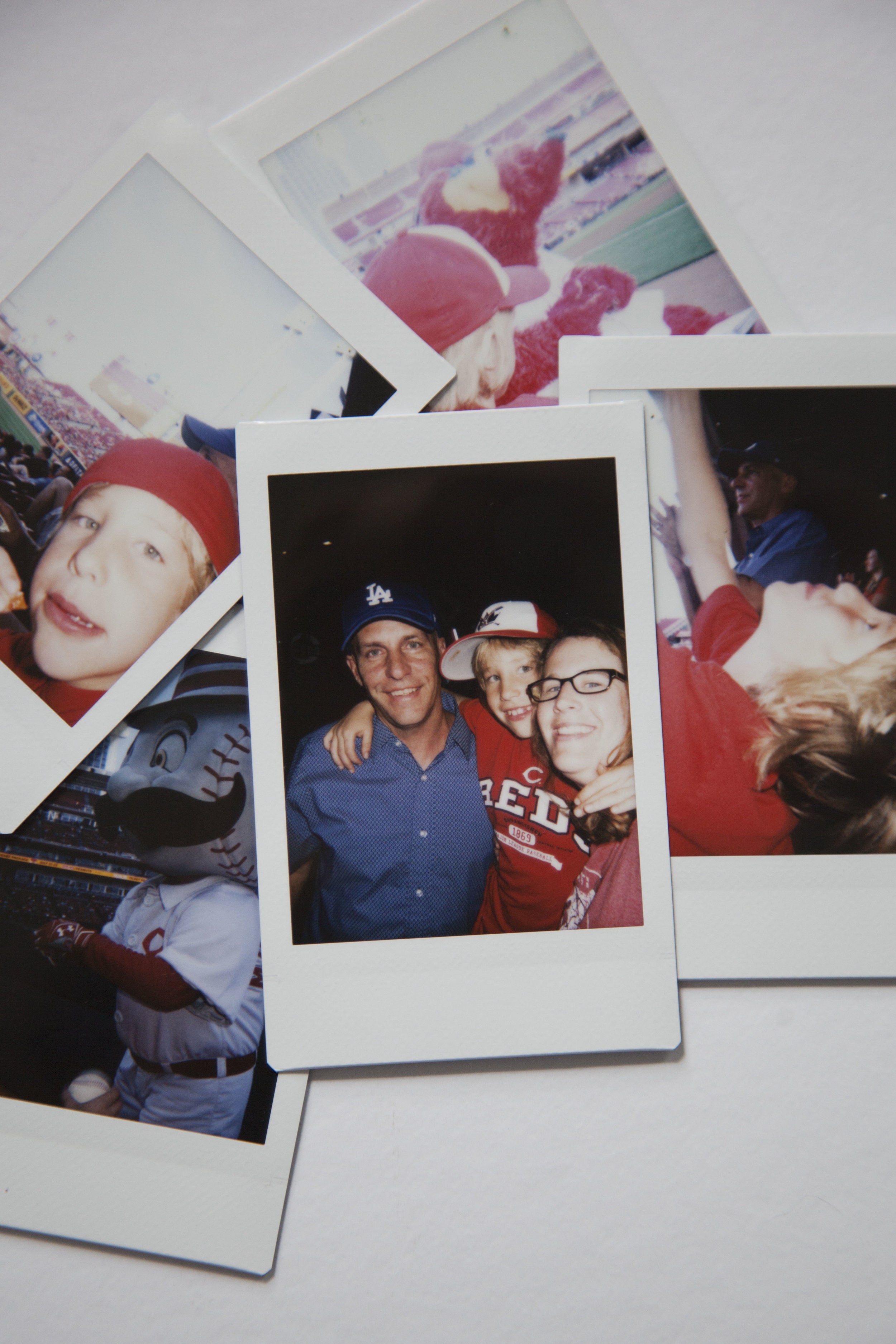 Day 31 - a perfect evening at a Reds Game in polaroids