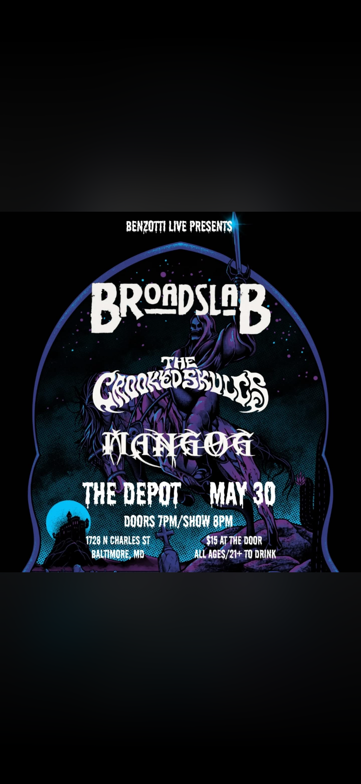 Benzotti Live presents Broadslab, The Crooked Skulls &amp; Mangog