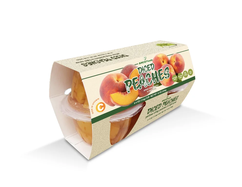 AHCO Foods Diced Peaches Packaging