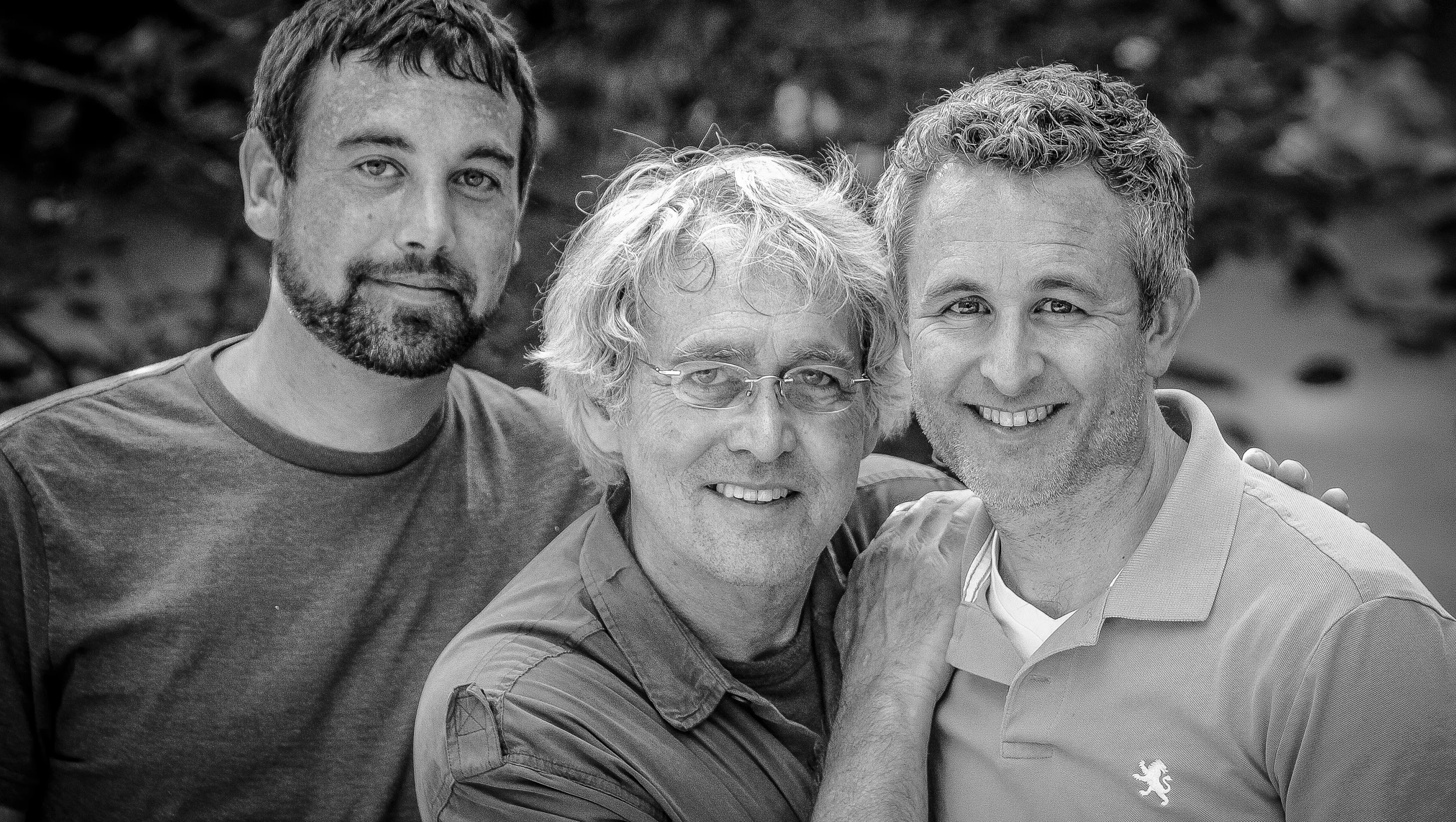 Larry Gindhart with sons Matthew (left) and Ryan (right). Photo: Carol Tharp-Perrin