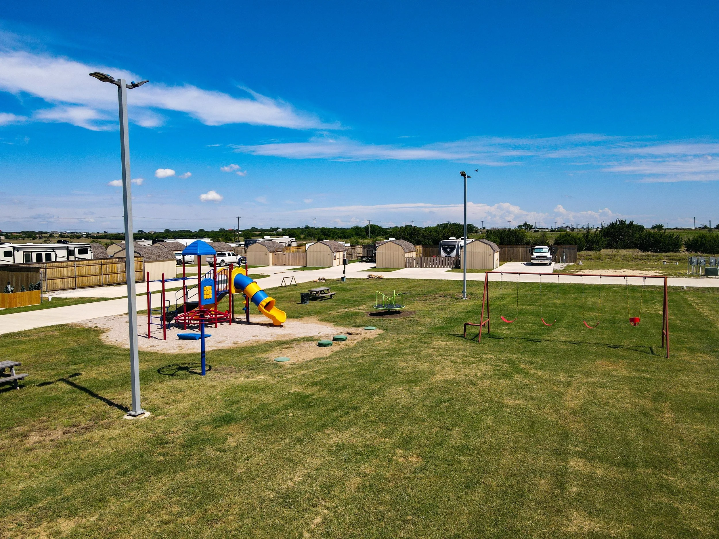 Playground centrally located for safety & convenience