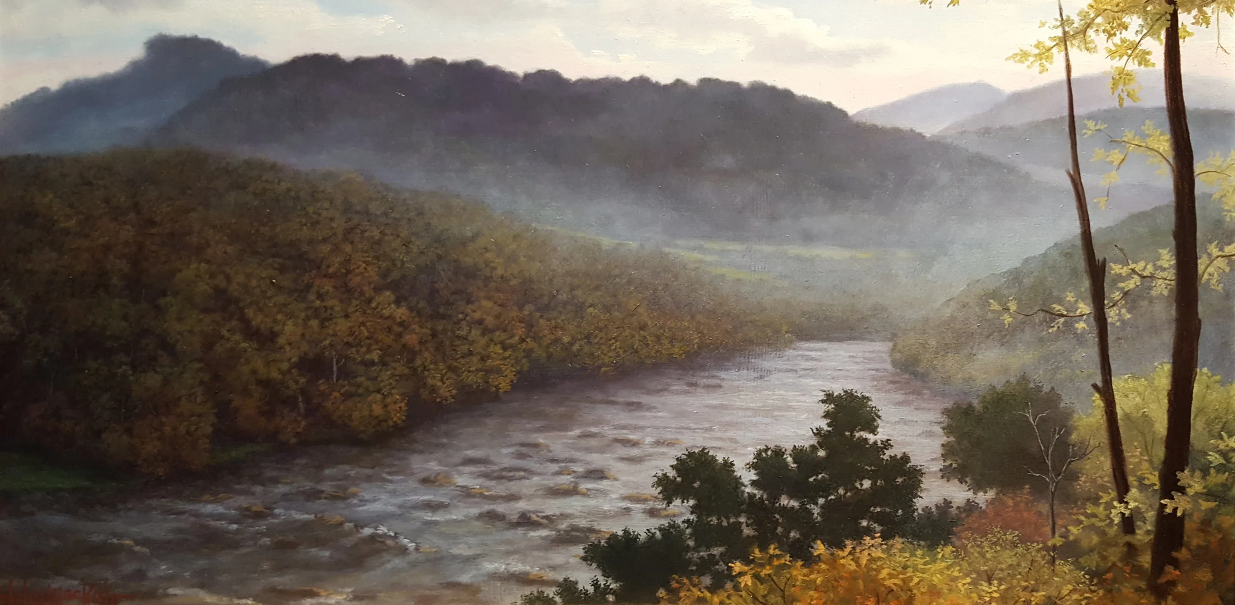  "The French Broad River, View from Olivette" by John Mac Kah