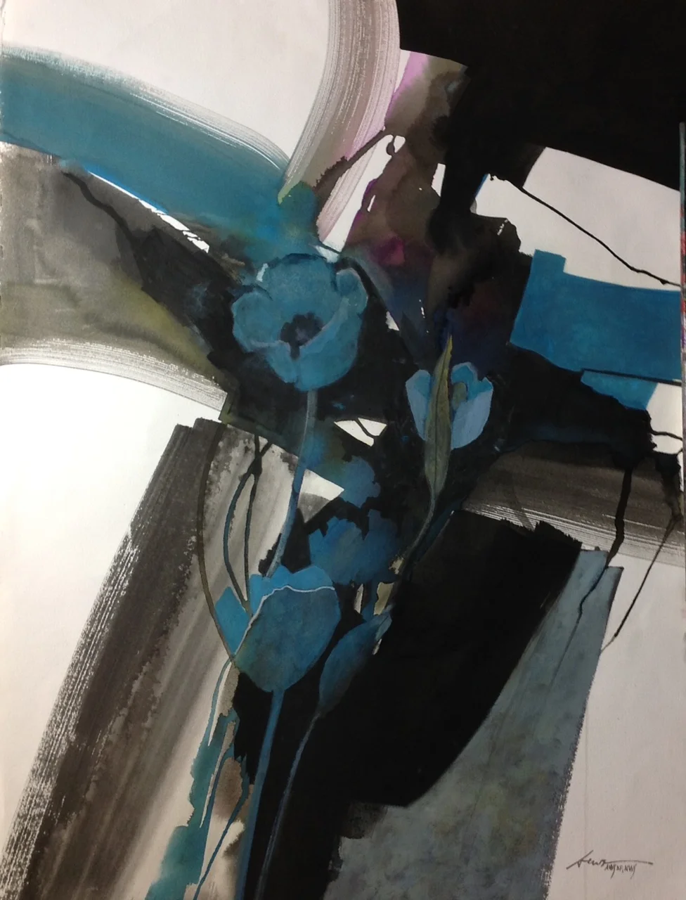 Flower Dance in Blue, Pat Dews