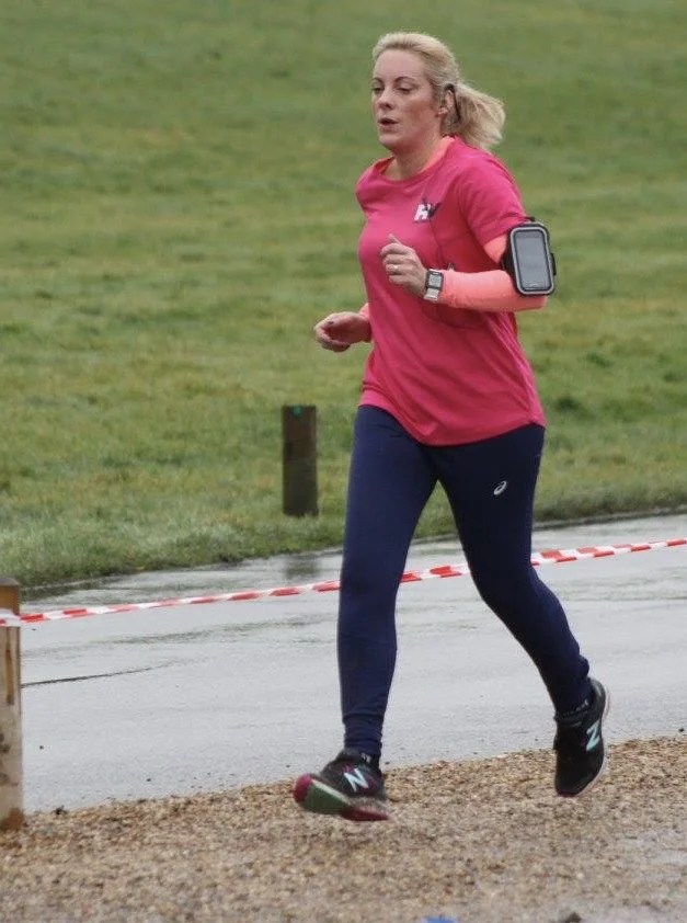 Kerry completing Fareham parkrun