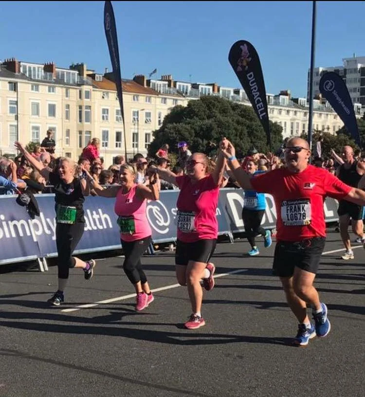 Frank at the finish of the Great Sout Run 2018