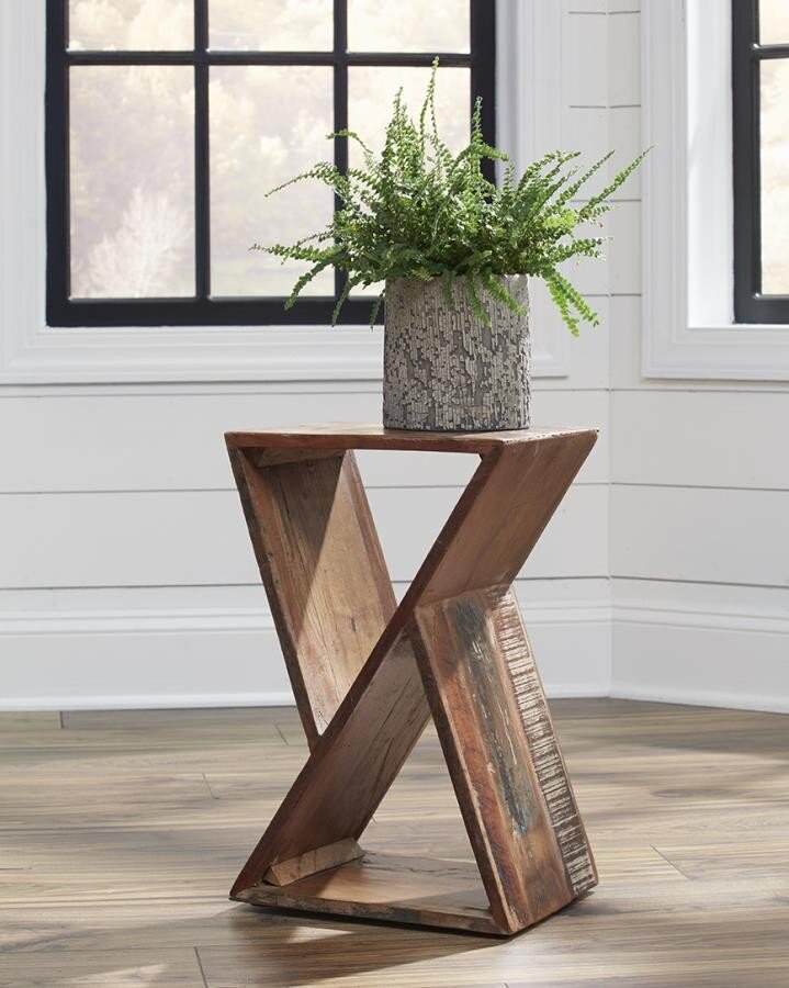 Reclaimed Wood Accent Table