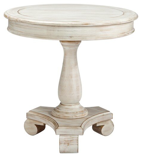 Mirimyn Round Accent Table - Antique White