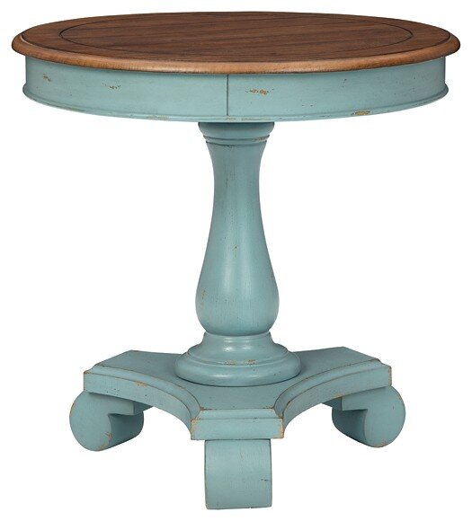 Mirimyn Accent Table - Teal & Brown