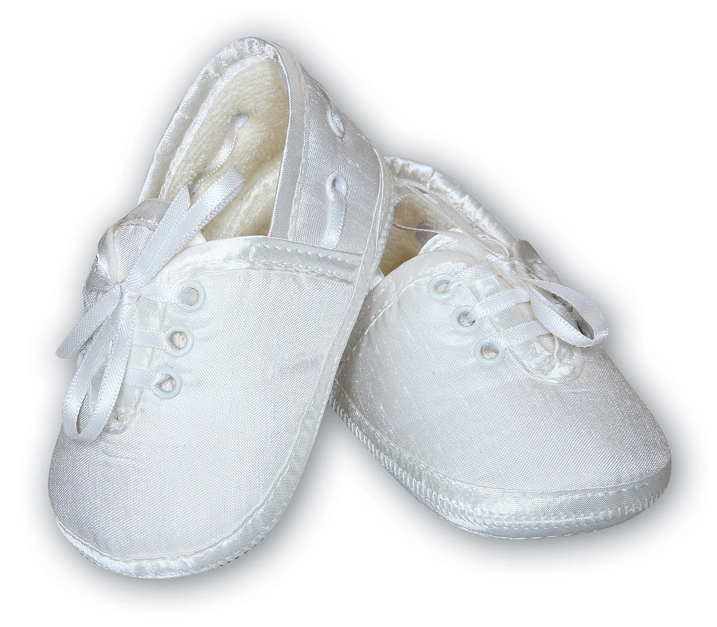 Ivory Satin Baptismal Shoes