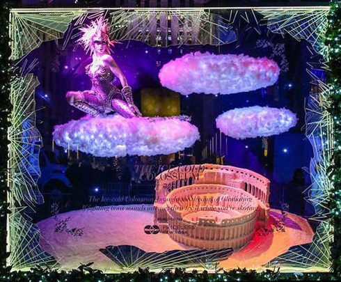 Saks Fifth Avenue Holiday Windows 2015: The Ice Cold Colosseum (10' x 12' x 4')