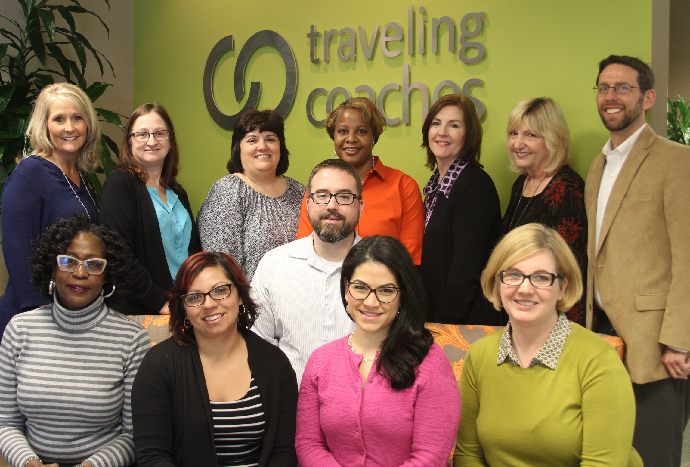 Standing: Eileen Whitaker (TC), Cathy Dunnigan, Peggy Koester, Tishia Davidson, Sheila Clapp, Donna Andonian, Mike Sweeney (TC) Sitting: Jackie Harmon, Virginia Sahagun, Scott Lorge, Madelyn Mateo, Carolyn Humpherys (TC)