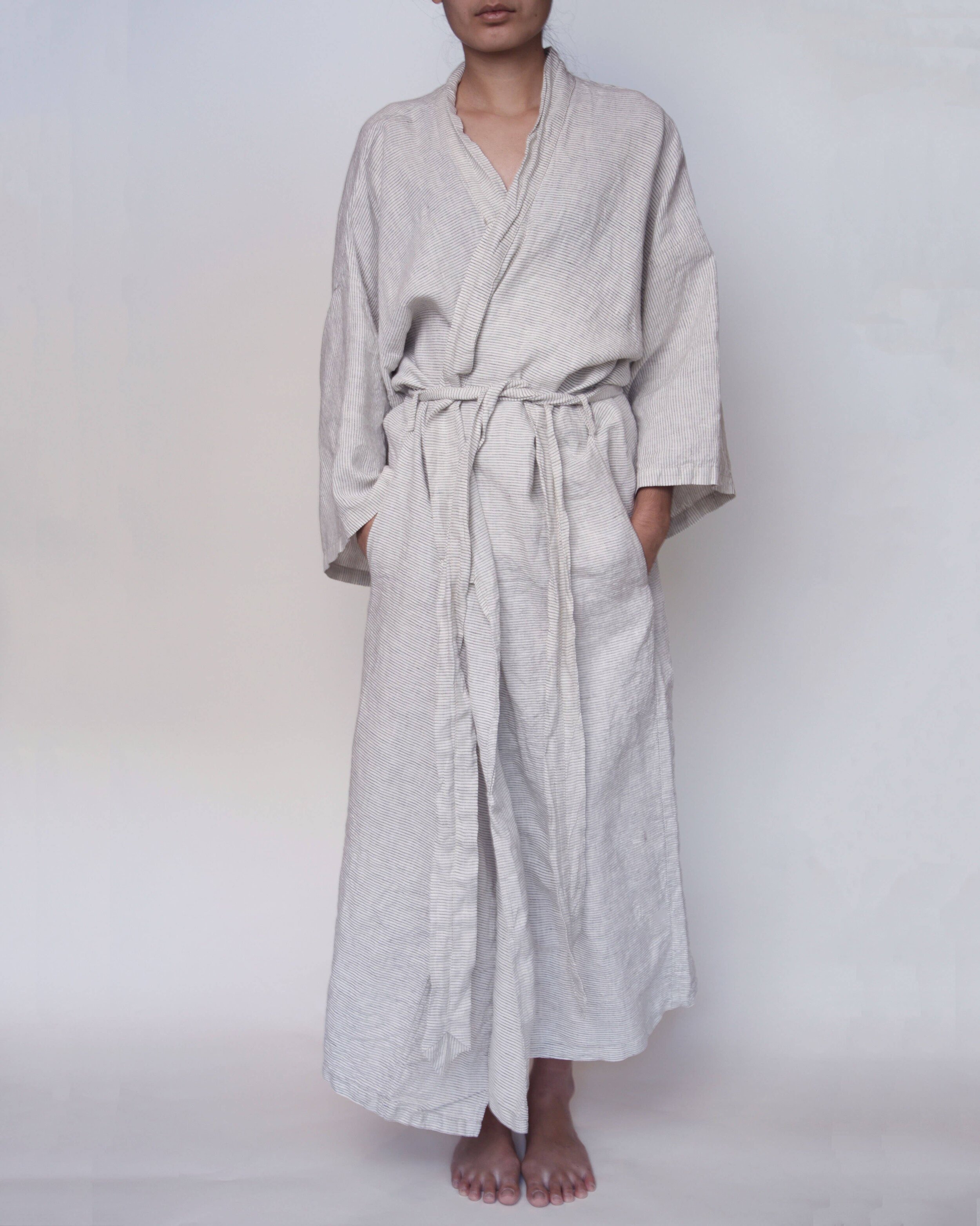 Full-Length Linen Robe