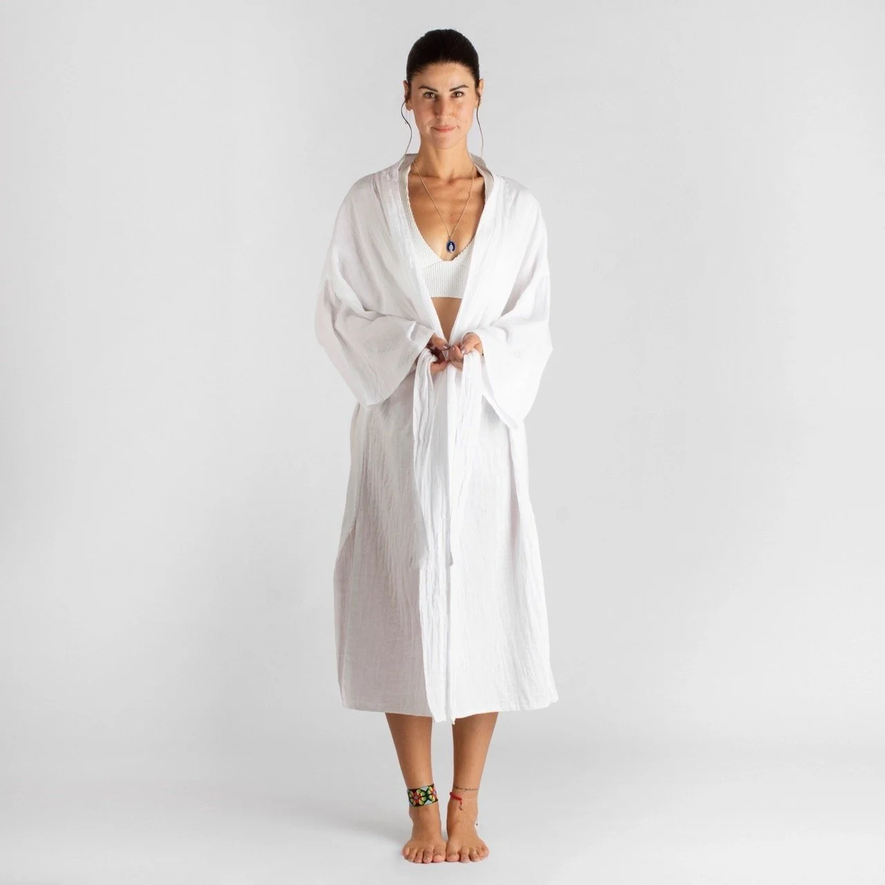 White Cotton Gauze Kimono rica bath and body