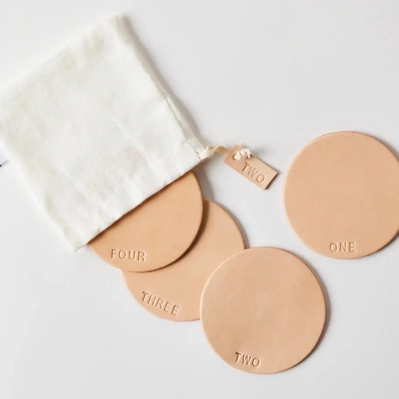 Leather Coaster Set Rica bath and body