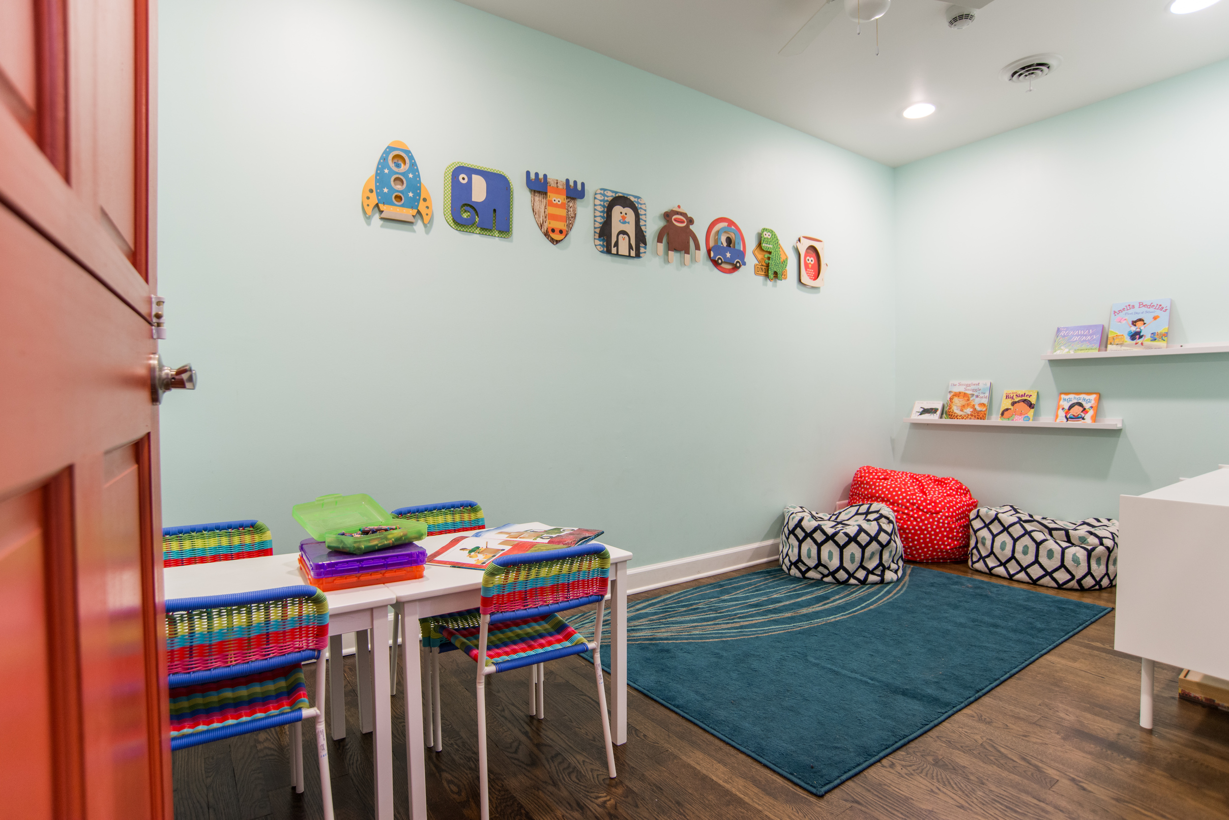 Commercial children's play area designed by Two Hands Interiors.