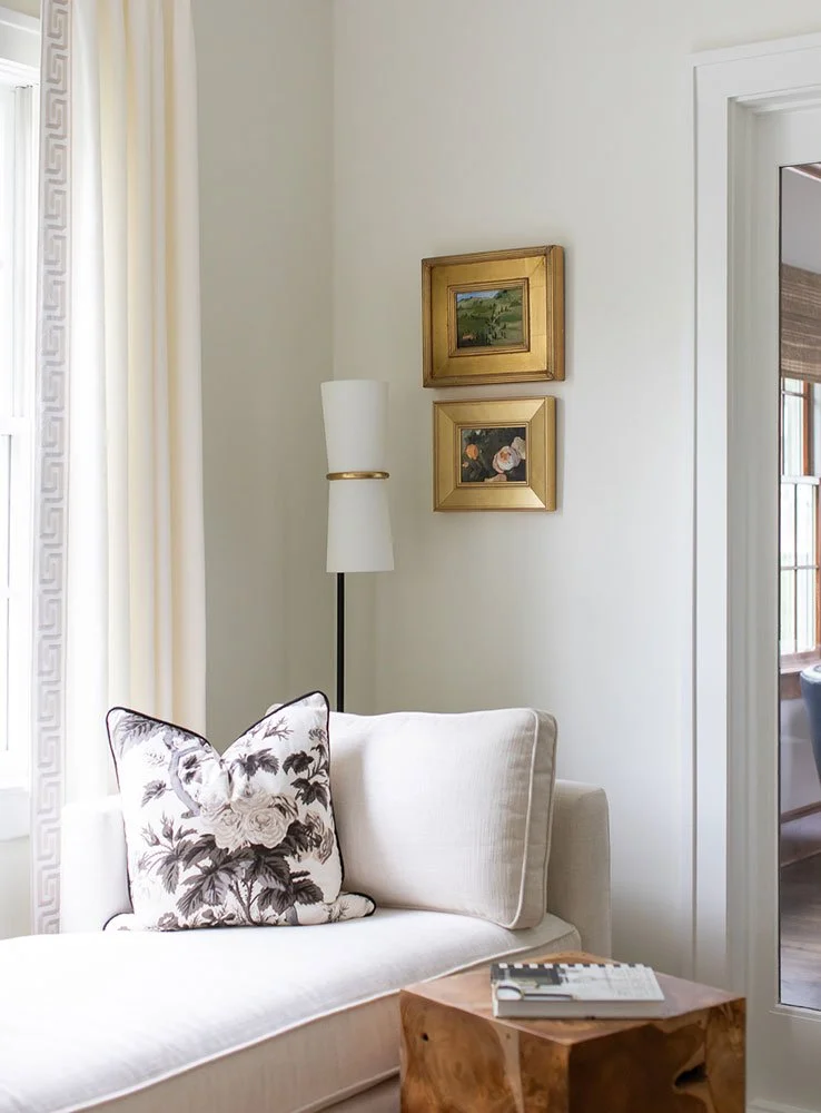 REIMAGINED HINSDALE LIVING ROOM — Two Hands Interiors