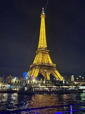 Eiffel tower at night