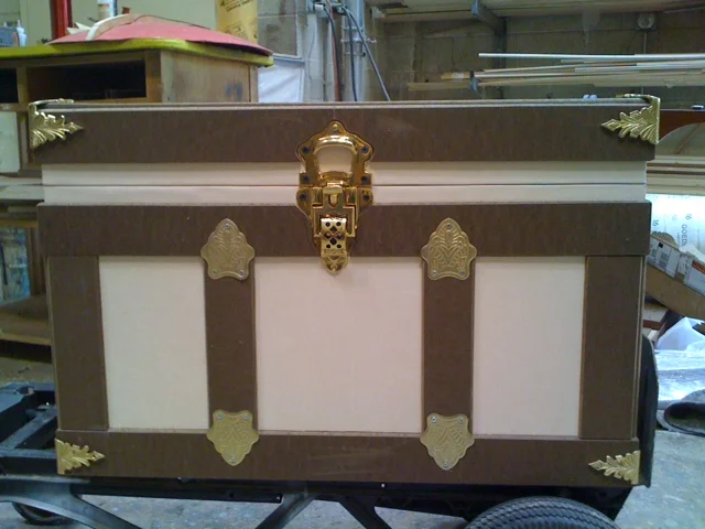 Leather wrapped trunk