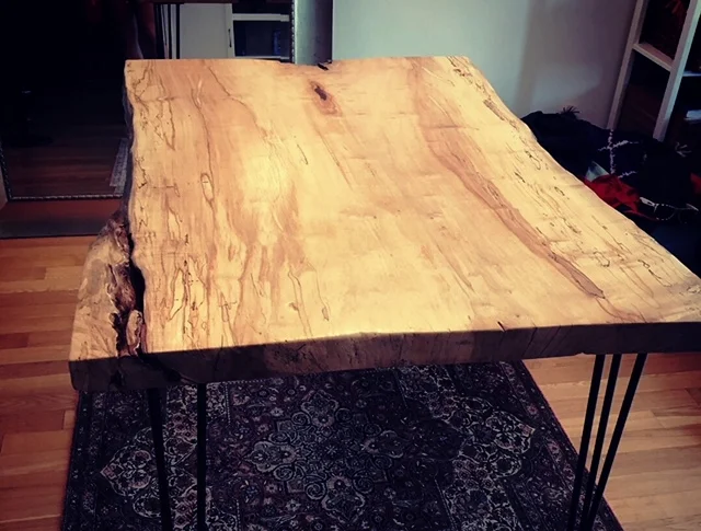 Live edge sycamore table