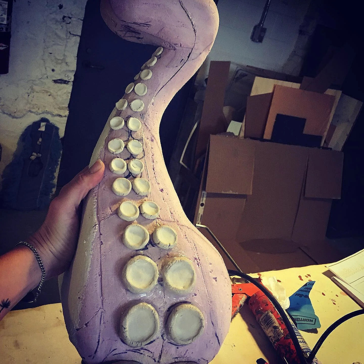 Kraken lamp process photo