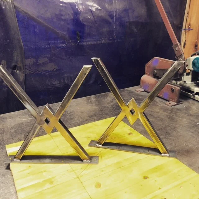 Unfinished custom steel legs