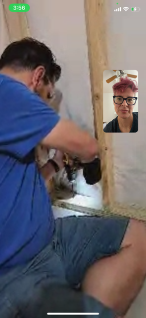 Securing it into the concrete