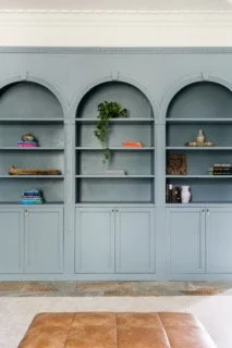 Arched cabinets with hidden door
