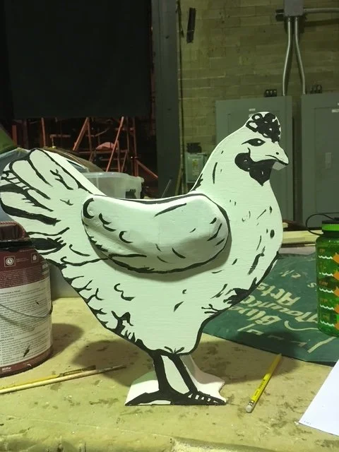 Foam carved chicken
