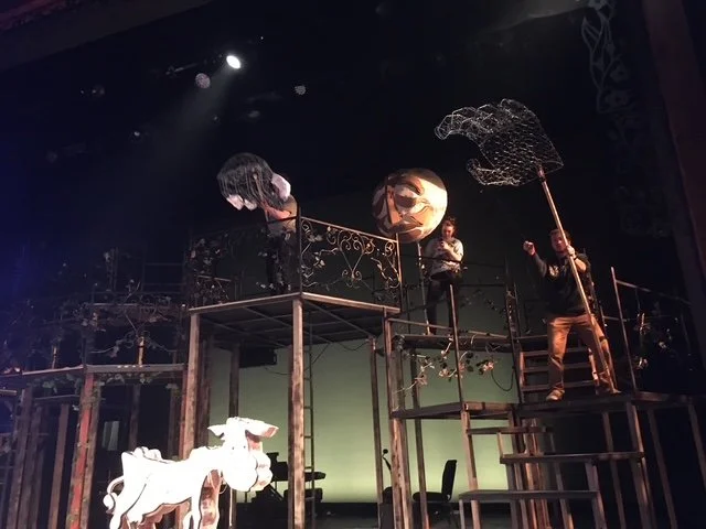 Steel set and rehearsal puppet
