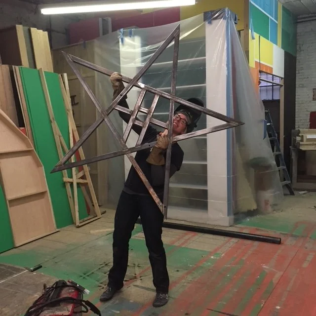 Top frame of a star shaped table