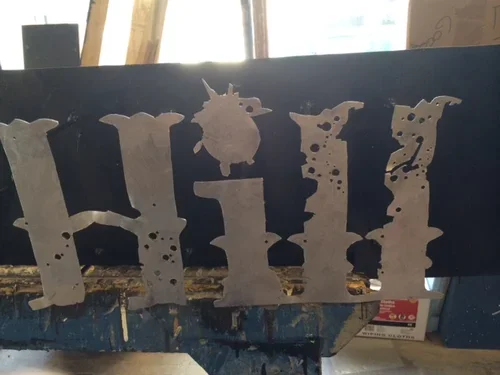 Close up of work done by hand