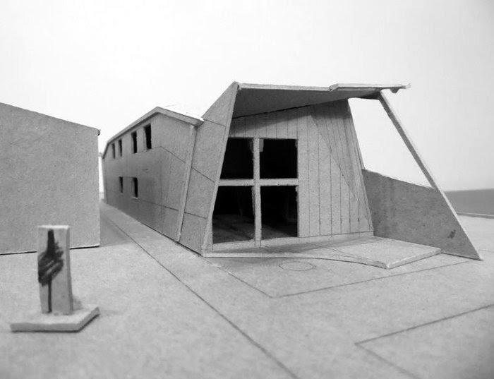 MODEL STUDY: looking SE from rear yard
