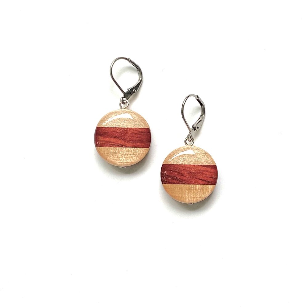 Statement Piece. Unique Reclaimed wood earrings Natural Real Wood Sustainable Recycled Reclaimed