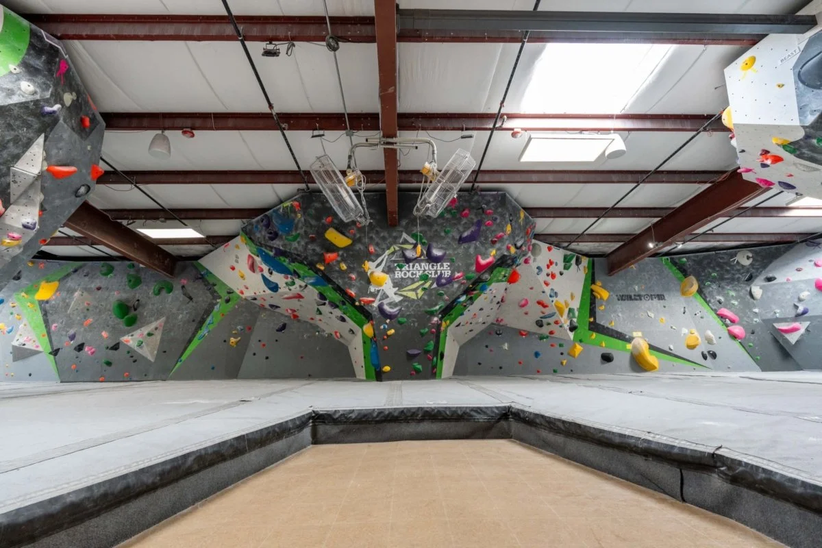 Bouldering at Triangle Rock Club