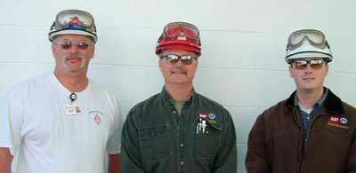 The ISP Calvert CIty maintenance personnel are pleased with the Emotron M20 solution. The team includes (from left to right) instrument/electrical planner Paul Myers and reliability engineers Ken Myers and Ryan Brown.