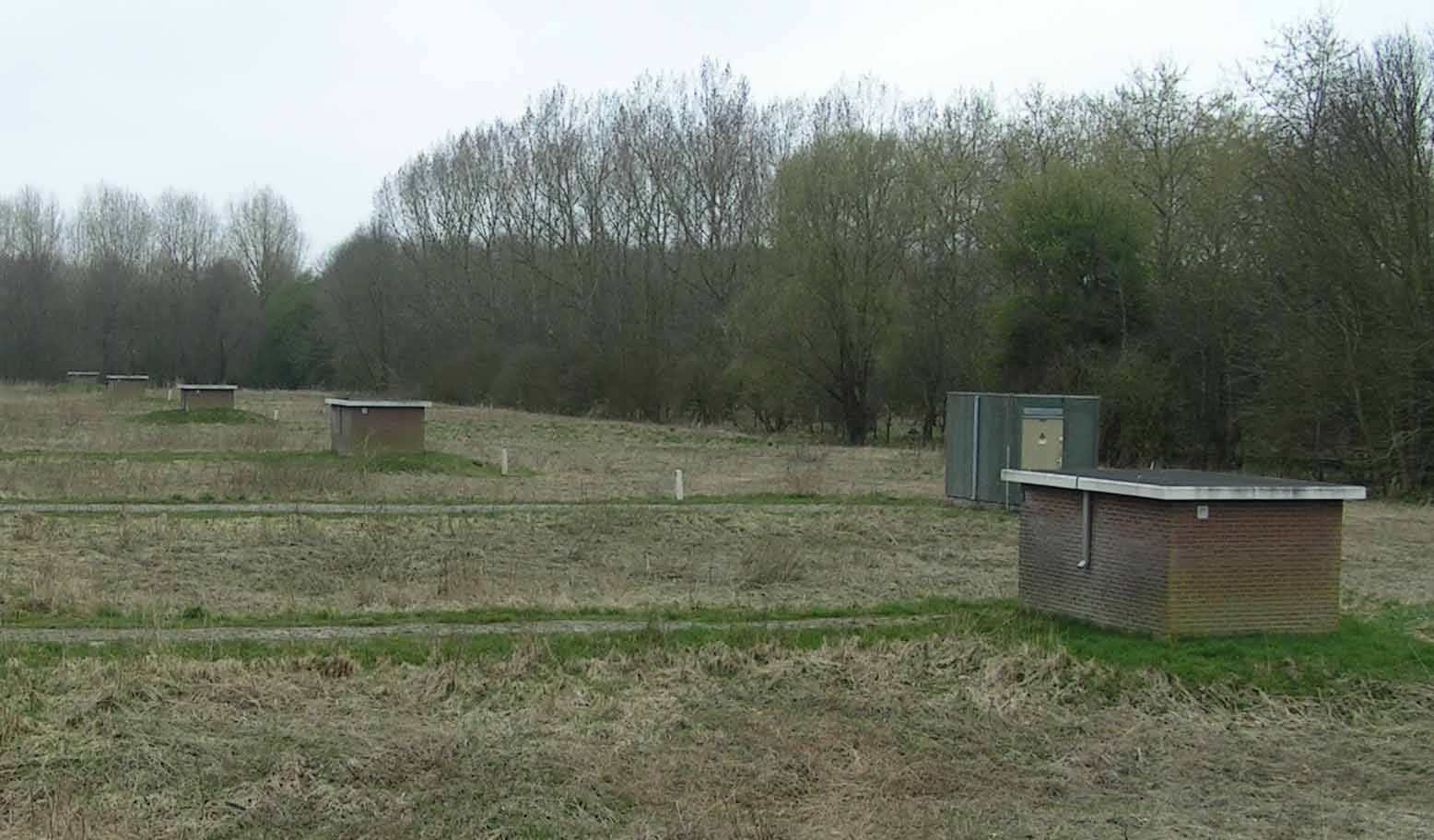 Pumping stations located in small buildings and cabinets over the wells