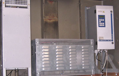 The retrofit involved installing a new electronic control system based on the Emotron VFX Variable Speed Drive, as well as replacing the eight drive motors.