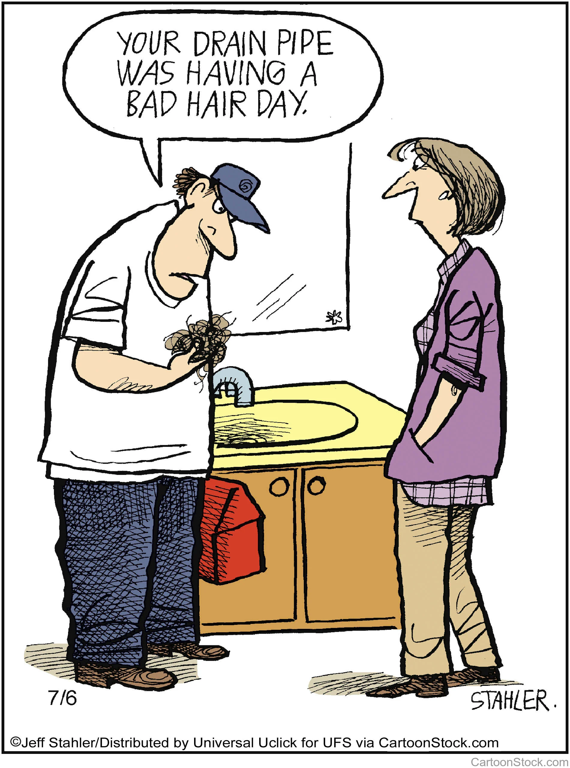Plumbing Funny Fail - Home Improvement Cartoon
